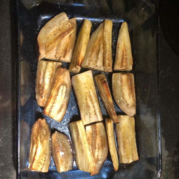 Olive Oil Roasted Eggplant with Lemon