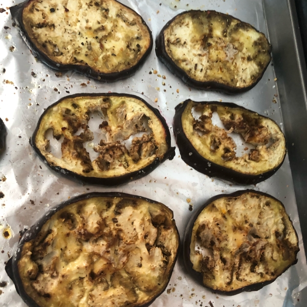 Olive Oil Roasted Eggplant with Lemon