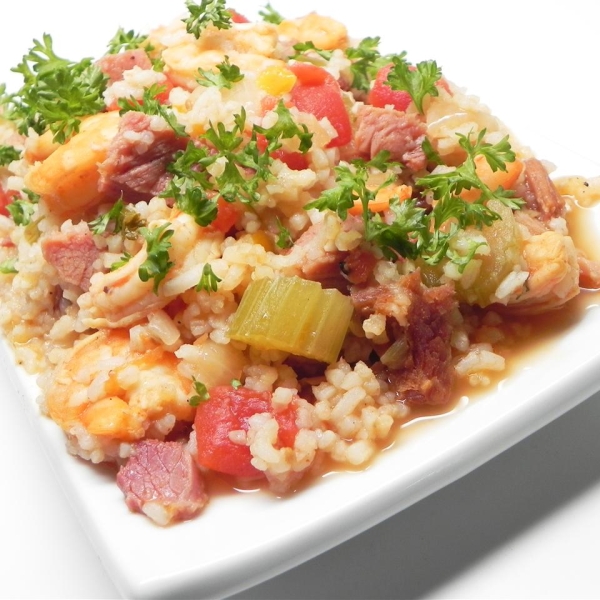 Ham and Shrimp Jambalaya