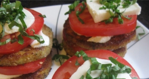 Eggplant Slices, Tomatoes, and Mozzarella