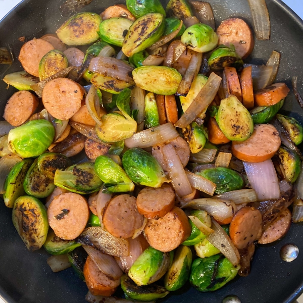 Kielbasa with Brussels Sprouts