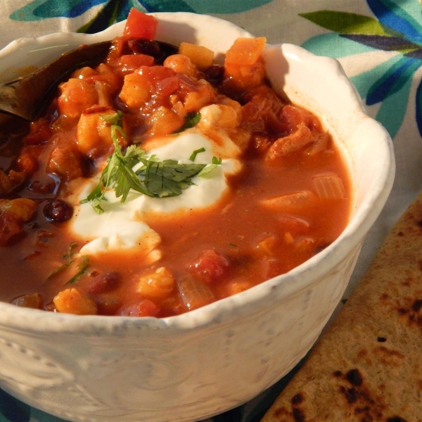 Spicy Chicken and Hominy Mexican Soup