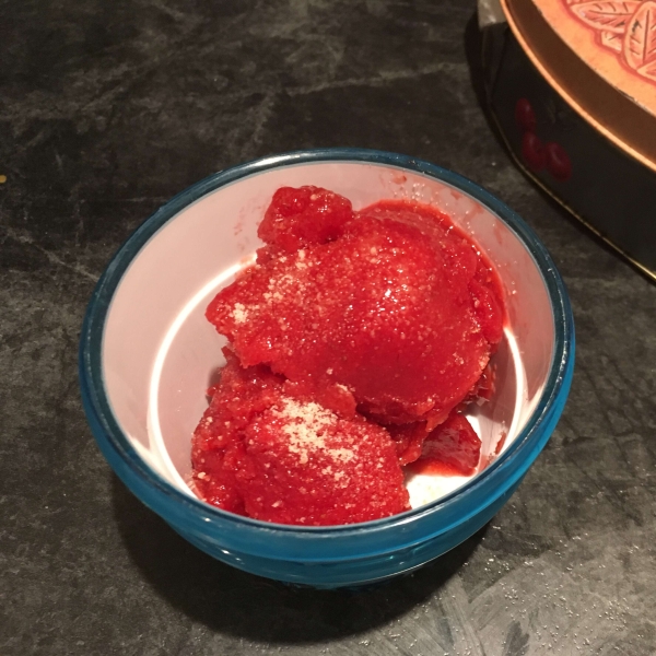 Sweet and Silky Strawberry Sorbet