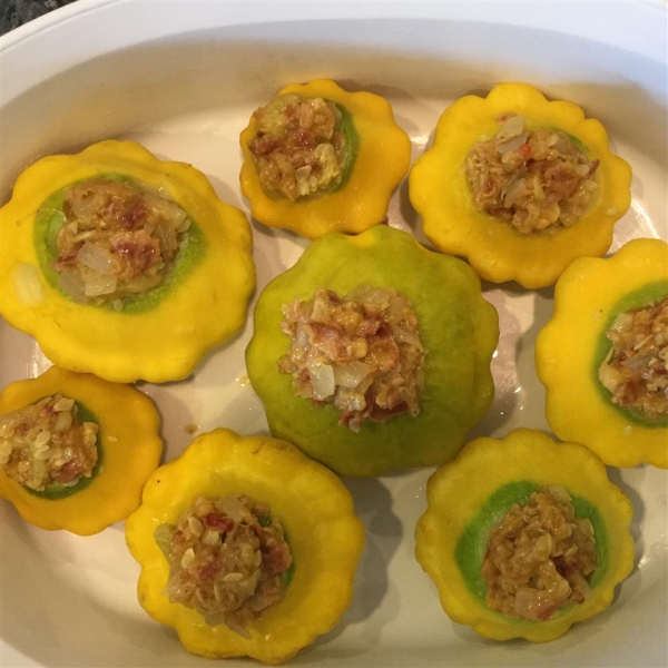 Stuffed Scalloped (Patty Pan) Squash