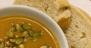 Thai-Inspired Roasted Acorn Squash Soup (Vegan)