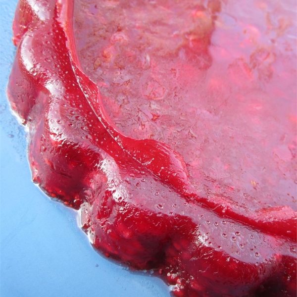 Cran-Raspberry Gelatin Mold