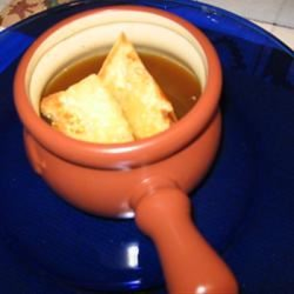 French Onion Soup With Browned Garlic