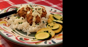 Nutty Chicken Meatballs with Lemon Sauce