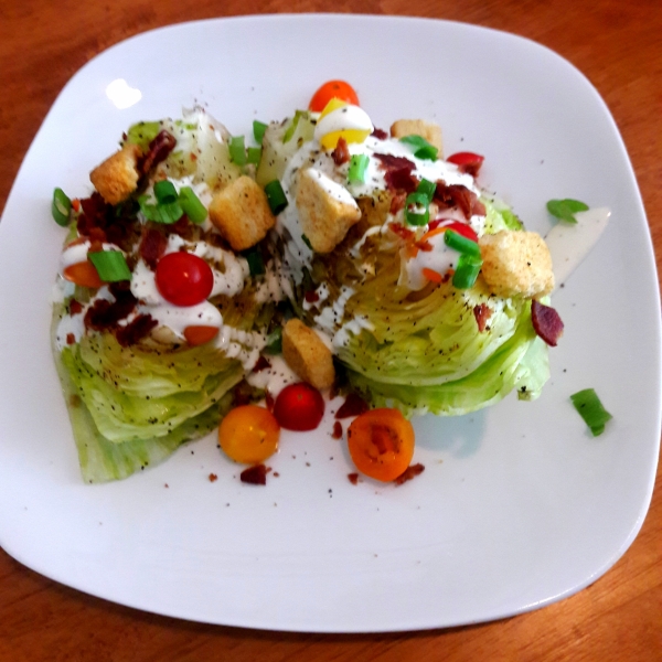 Wedge Salad with Elegant Blue Cheese Dressing