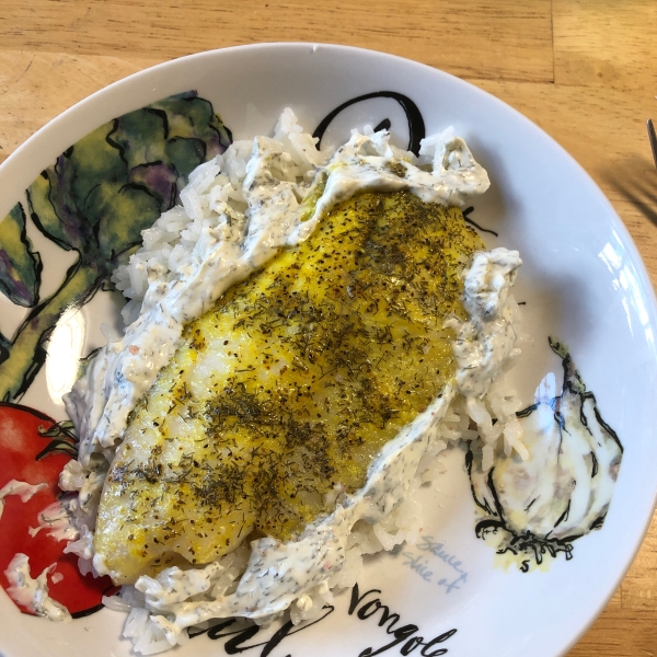 Tilapia with Creamy Sauce