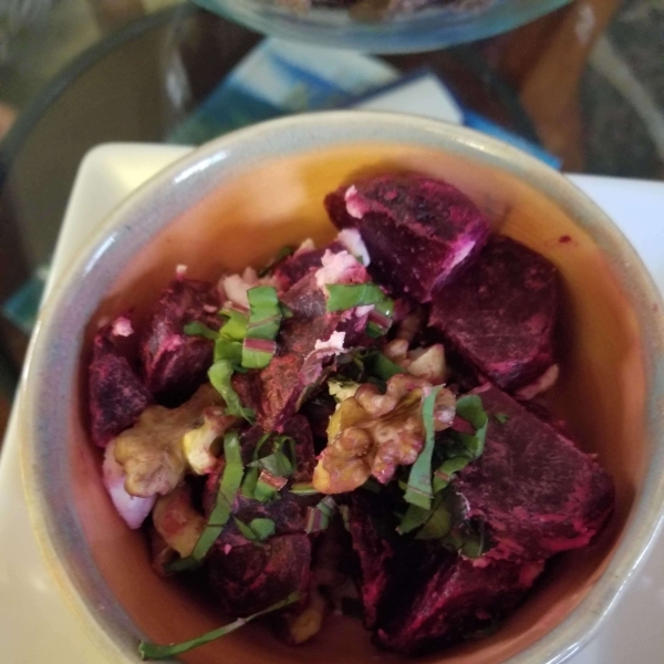 Roasted Beets with Goat Cheese and Walnuts