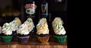 Chocolate Guinness® Cupcakes with Irish Cream Frosting