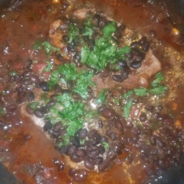 Black Beans and Pork Chops