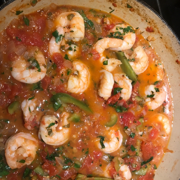 Spicy Garlic Sauteed Shrimp and Spaghetti