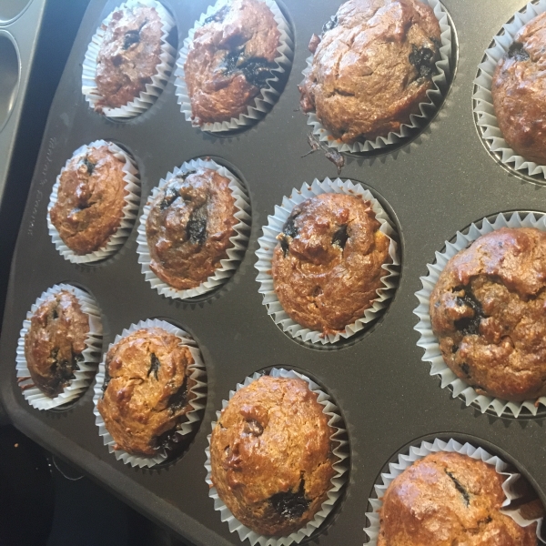 Pumpkin Blueberry Cashew Chocolate Muffins