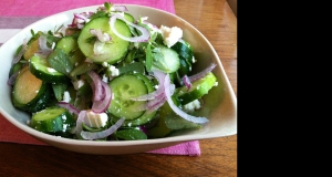 Purslane, Cucumber, and Feta Salad