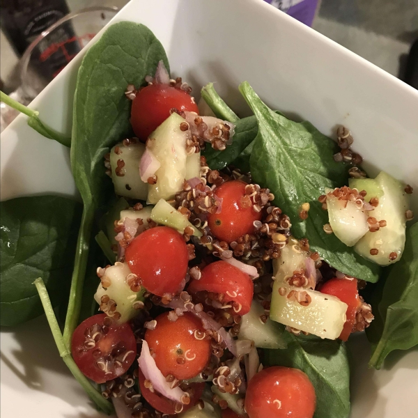 Red Quinoa and Avocado Salad