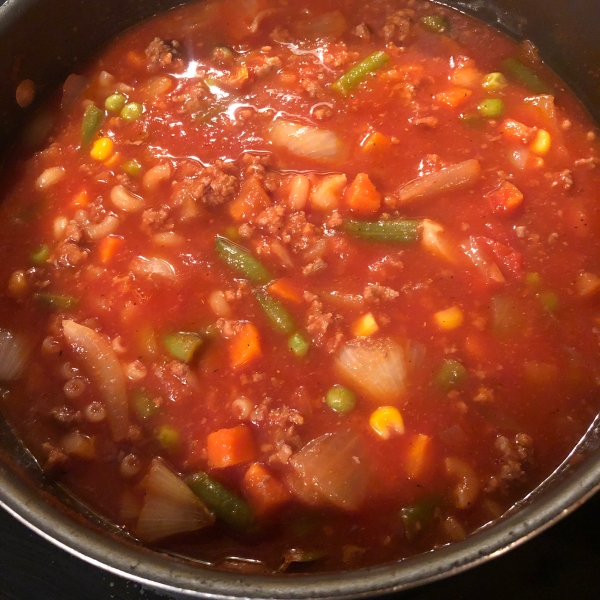 Ground Beef and Vegetable Soup