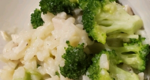 Broccoli Risotto with Cream and Lemon