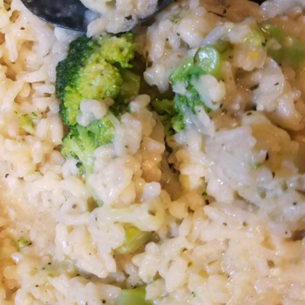 Broccoli Risotto with Cream and Lemon