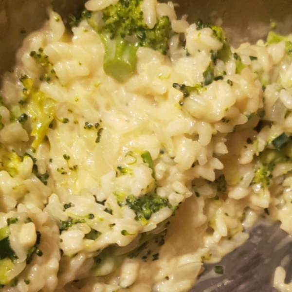 Broccoli Risotto with Cream and Lemon