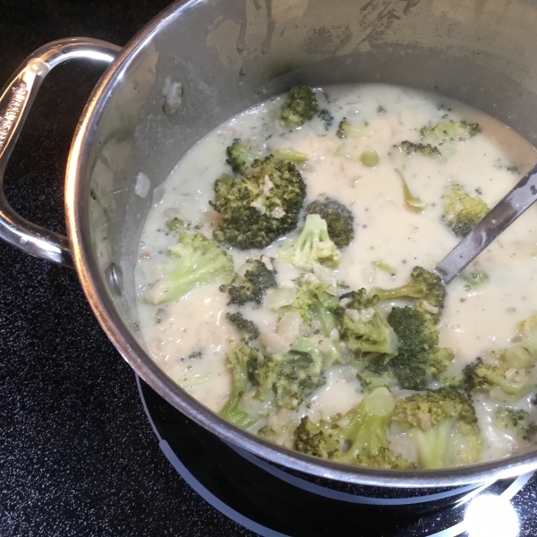 Broccoli Risotto with Cream and Lemon