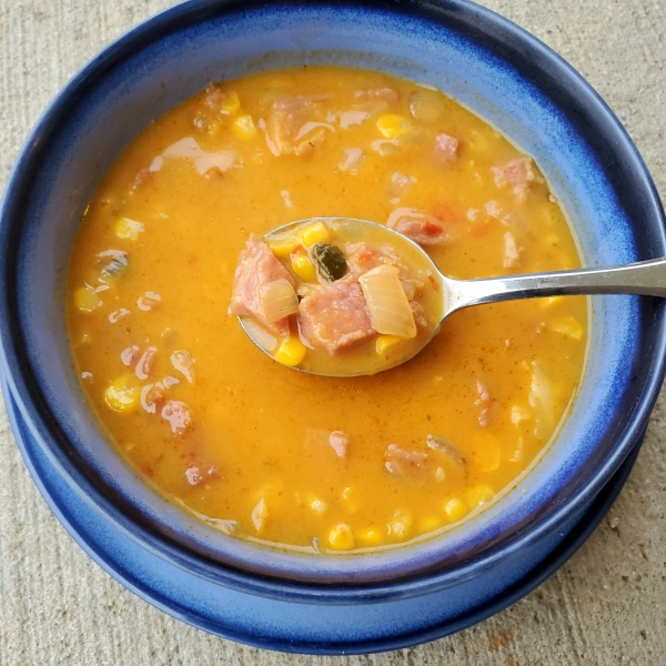 Southwestern Ham and Corn Chowder