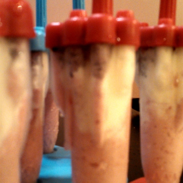 Creamy Raspberry Ice Pops