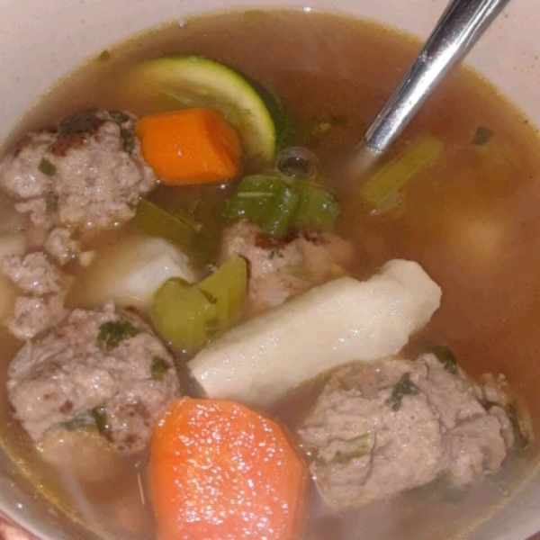 Homemade Albondigas Soup