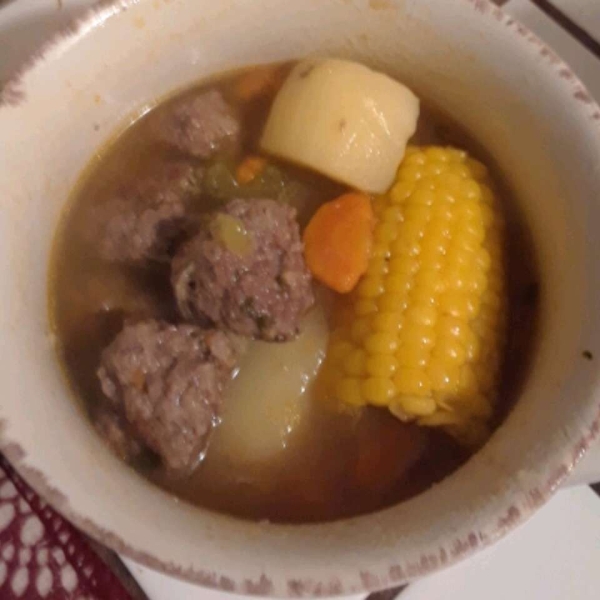 Homemade Albondigas Soup