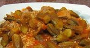 Bamya Bil Lahme (Egyptian Okra Meat Stew)