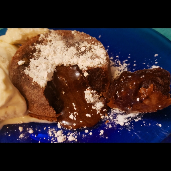 Chocolate Lava Cake with Coconut and Almond