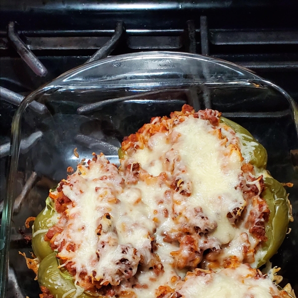 Kelsey's Favorite Stuffed Green Peppers