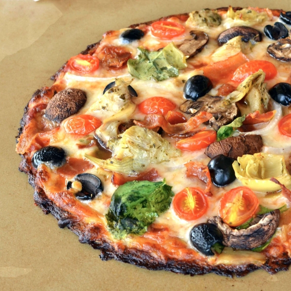 Bacon-Artichoke Cauliflower Pizza