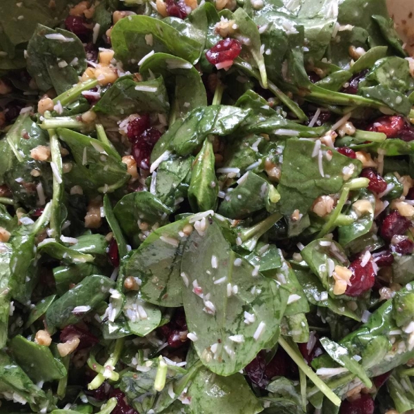 Simple Cranberry Spinach Salad