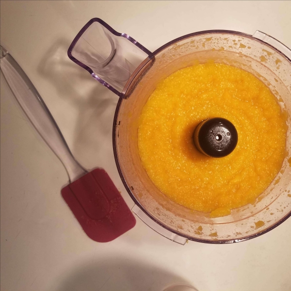 Homemade Pumpkin Puree in the Microwave