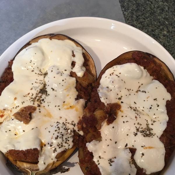 Eggplant With Mushroom Stuffing