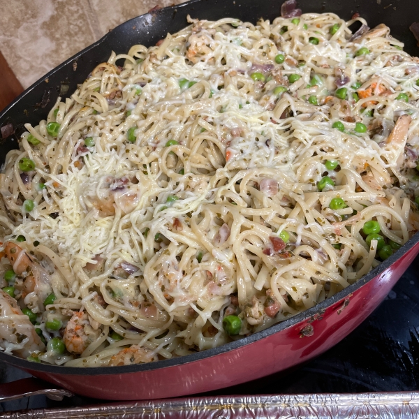 Amazing Shrimp and Langostino Lobster Linguine