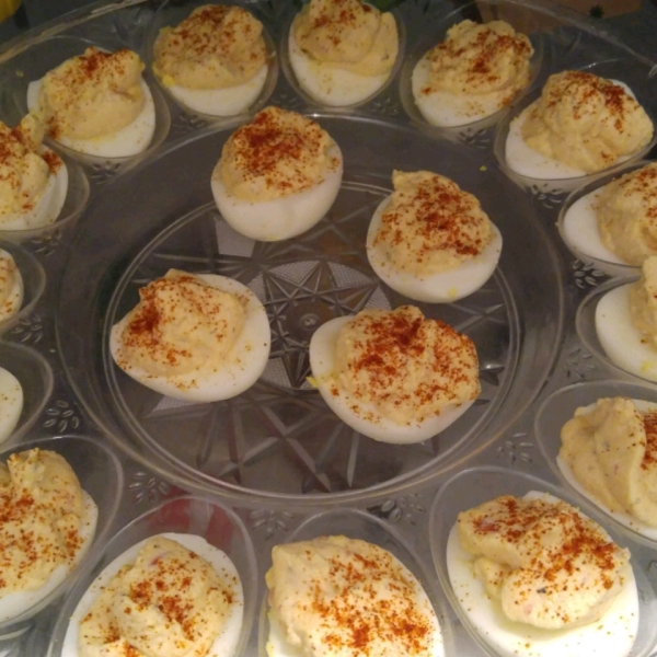 Salsa Deviled Eggs