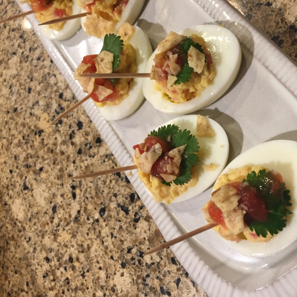 Salsa Deviled Eggs