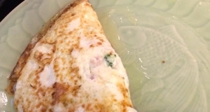 Spicy Spinach and Ham Egg White Omelet