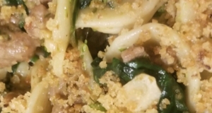 Orecchiette Pasta with Broccoli Rabe, Sausage, and Pecorino Cheese