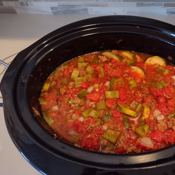 Slow Cooker Zucchini Soup