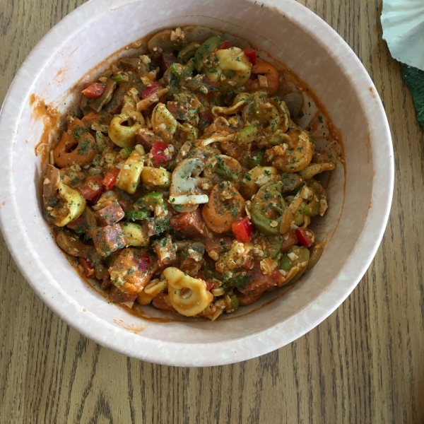 Tortellini Salad with Grilled Tomato Vinaigrette