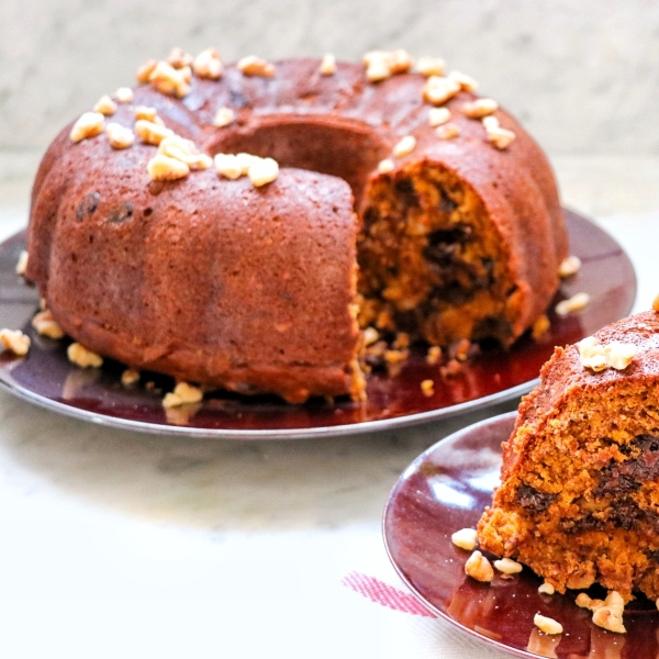 Chocolate Chip-Pumpkin Spice Cake