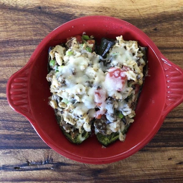 Breakfast Stuffed Poblano Peppers