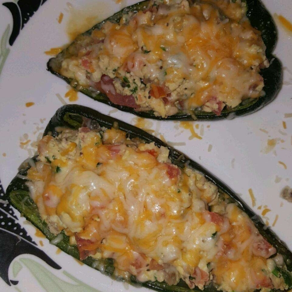 Breakfast Stuffed Poblano Peppers