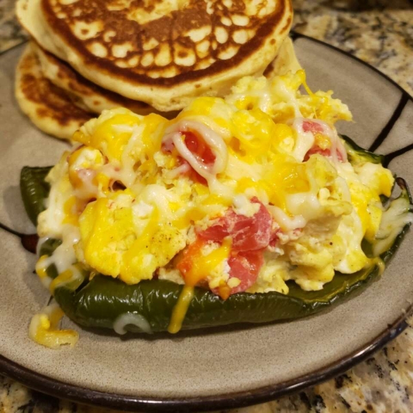 Breakfast Stuffed Poblano Peppers