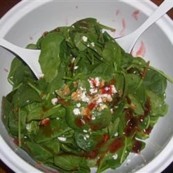 Spinach Salad with Pepper Jelly Dressing