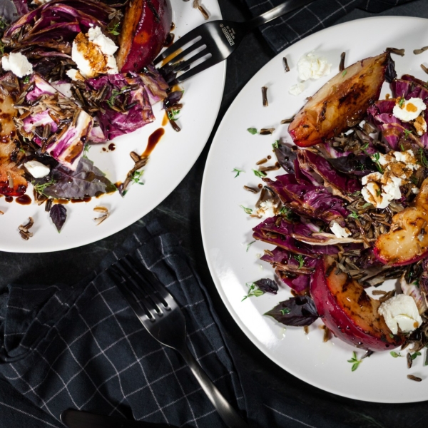 Grilled Radicchio and Plum Salad